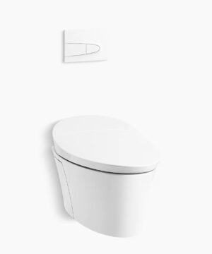 KOHLER Veil® Wall-hung compact elongated smart toilet bowl, dual-flush