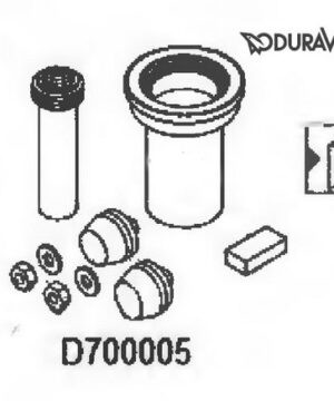 Duravit D700005 DuraSystem/ toilet connection for toilet in-wall tank and carrier; in Unfinish