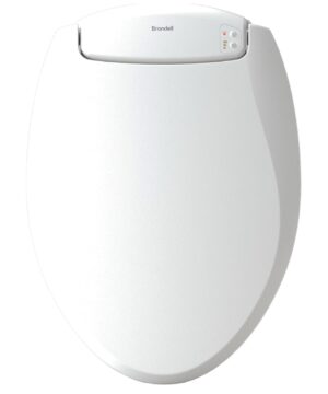Brondell L60-EW LumaWarm Heated Nightlight Elongated Toilet Seat, White