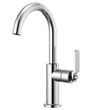 BRIZO Litze® Bar Faucet with Arc Spout and Industrial Handle Kit