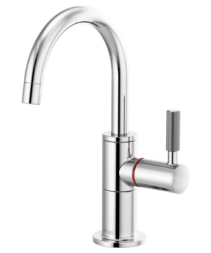 BRIZO Litze® Instant Hot Faucet with Arc Spout and Knurled Handle