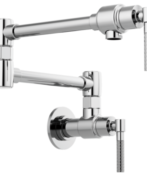 BRIZO Litze® Wall Mount Pot Filler with Knurled Handle Kit