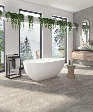 Neptune Canada Braga 59"×29" AFR Solid Surface Freestanding Center Drain Bathtub in Matte White