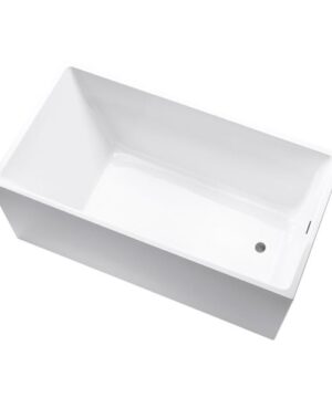 RUBY CANADA 54.5" x 29" Acrylic Flat Bottom Rectangular Soaking Freestanding Bathtub