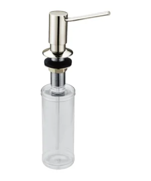 Agua Canada MAXIMOS-BN Brushed nickel undermount round soap dispenser