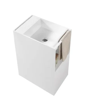 Agua Canada FEDRA 23’’X15’’ pedestal solid surface lavatory