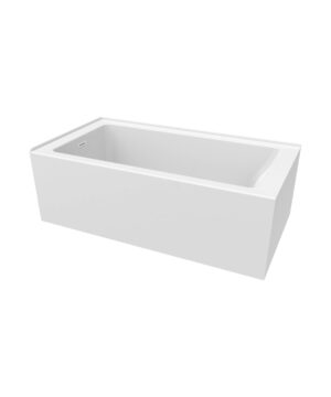 Neptune Canada Pia 72"- 60"×30"- 32"- 36" IFS AFR Acrylic Left Corner Left-Hand Drain Bathtub in White