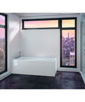 Neptune Canada Zurich 60"×32" IFS AFR Acrylic Corner Left Drain Bathtub in White