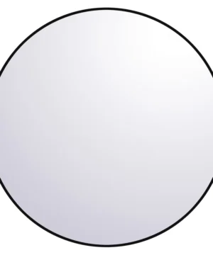 Agua Canada OPHELIE-48-BK-II 48’’ matte black framed round mirror -II