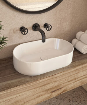 Neptune Canada Alta 20"x 20" Oval Ceramic Sink in White
