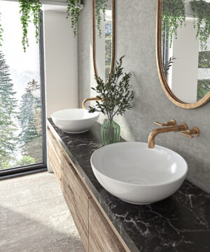 Neptune Canada Alta 15" x 15" Round Ceramic Sink in White