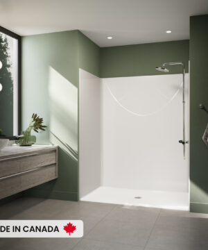 Neptune Canada Banff 62" x 39" x 79" BFS-6036F AcrylX™ Alcove Center Drain One-Piece Shower in White