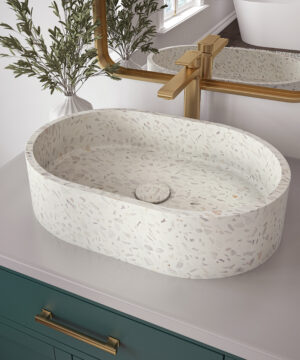 Neptune Canada Lorna 16" x 11" Oval Terrazzo Sink