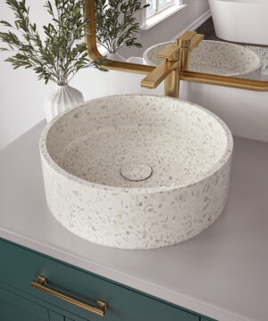 Neptune Canada Lorna 15" x 15" Round Terrazzo Sink