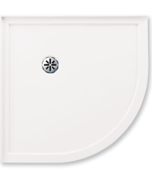 Neptune Canada Zen 36" x 36" Acrylic Neo-Round Shower Base in White with Corner Drain