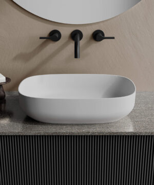 StoneTouch Onda Rectangular Countertop Basin