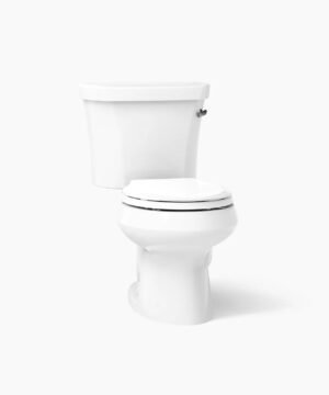KOHLER Wellworth® Two-piece round-front toilet, 1.28 gpf