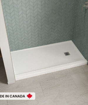 MAAX B3X 60"X32" Acrylic Alcove Shower Base with Right-Hand Drain in White