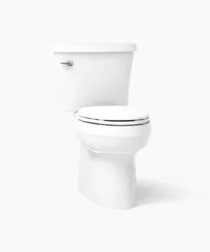 KOHLER Gleam® The Complete Solution® two-piece elongated toilet with skirted trapway, 1.28 gpf