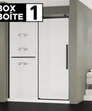 RUBY CANADA 32" x 60" alcove shower set with door, walls, base and shelves