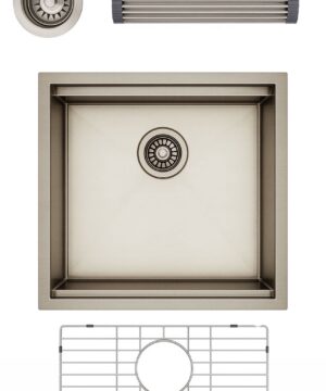 BOSCO CANADA Linear 20”x 18” Kitchen Under Mount Work Station Sink With All Accessories