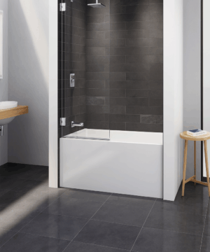 Fleurco Canada Select Solo 29" Square top pivot tub panel, 3/8" (10 mm) glass, 63" H