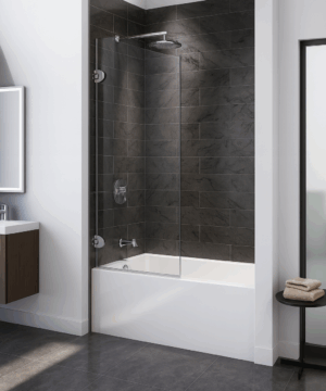 Fleurco Canada Select Solo 29" Round top pivot tub panel, 3/8" (10 mm) glass, 63" H