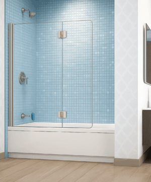 Fleurco Canada Siena Duo 43" Tub shield, 1/4" (6 mm) glass, 58" H