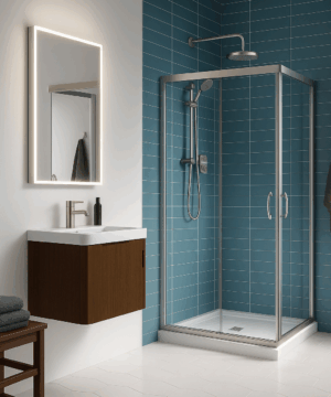 Fleurco Canada Capri 36" Square, 3/16" (5 mm) glass, 72" H