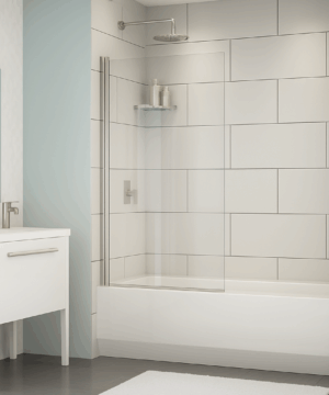 Fleurco Canada Siena Solo 34" Pivot tub panel, 1/4" (6 mm) glass, 58" H