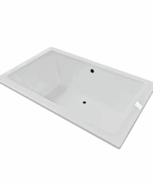 VALLEY 66 inch x 42 Offset Center Drain Drop-in Bathtub
