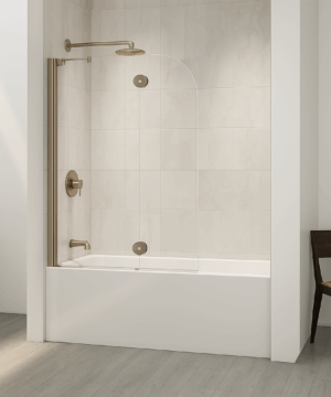 Fleurco Canada Select Monaco 39" Round top tub shield, 3/8" (10mm) or 1/4" (6mm) glass, 58" H (59 1/2" to top of