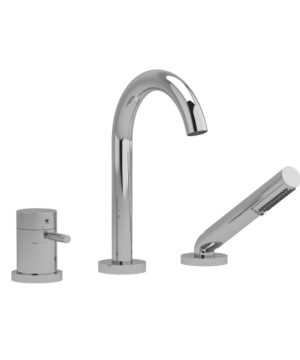 Riobel Riu 3-Hole Deck Mount Tub Filler with Lever Handles