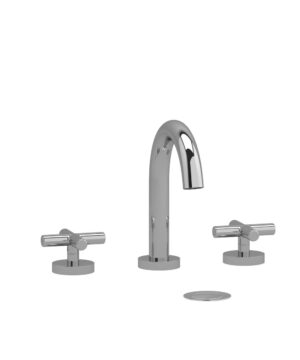 Riobel Riu Widespread Bathroom Faucet with C-Spout and Cross Handles