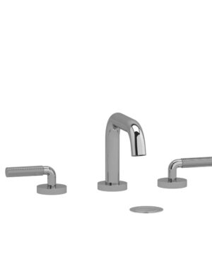 Riobel Riu Widespread Bathroom Faucet with U-Spout with Knurled Lever Handle