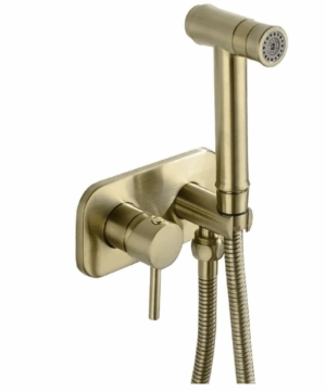 RUBY Canada Bidet Sprayer for Toilet Brushed Gold Brass Cold and Hot Water