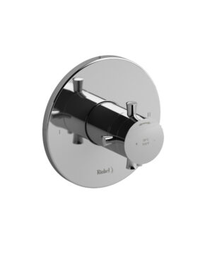 Riobel Edge 1/2" Thermostatic and Pressure Balance Trim with up to 3 Functions and Cross Handles
